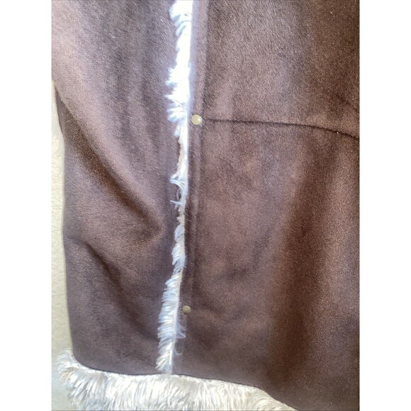 Vintage Pennylane vest Sherpa suede hippie Boho Western country rodeo 70s 3x - Picture 4 of 10